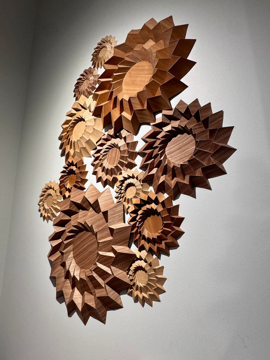 Origami Veneer Wall Arrangement