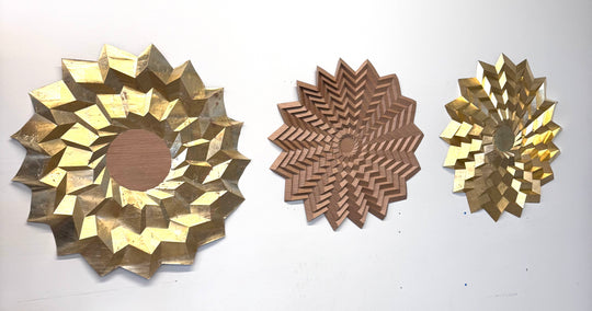 Flatfold Series – Veneer Origami Display Pieces (Customer-Folded)
